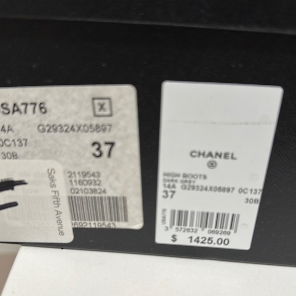 100% AUTHENTIC CHANEL Gray Women’s Boots - Picture 16 of 16